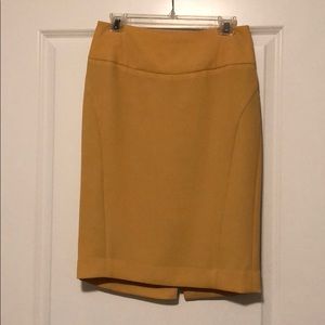 Yellow gold mid length skirt